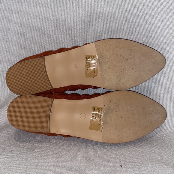 Journee Collection Flats Brown Leather Suede Strappy Womens Sz 9 - Picture 5 of 7